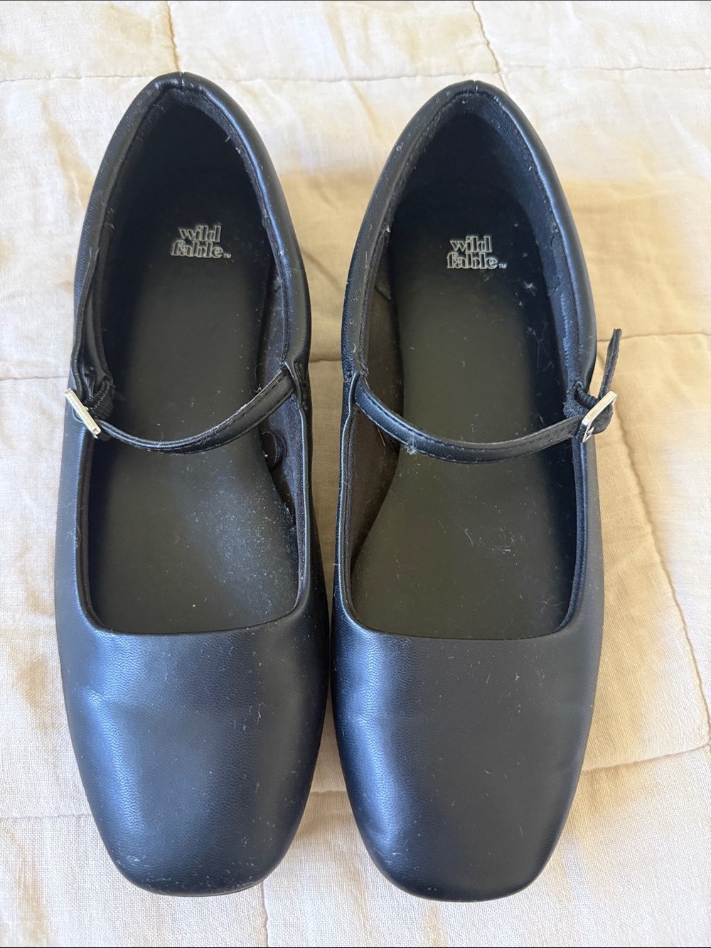 wild fable Black Mary Jane Square-Toe Flats